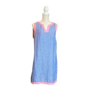 100% Linen Vintage Sigrid Olsen Sleeveless Shift tank Dress